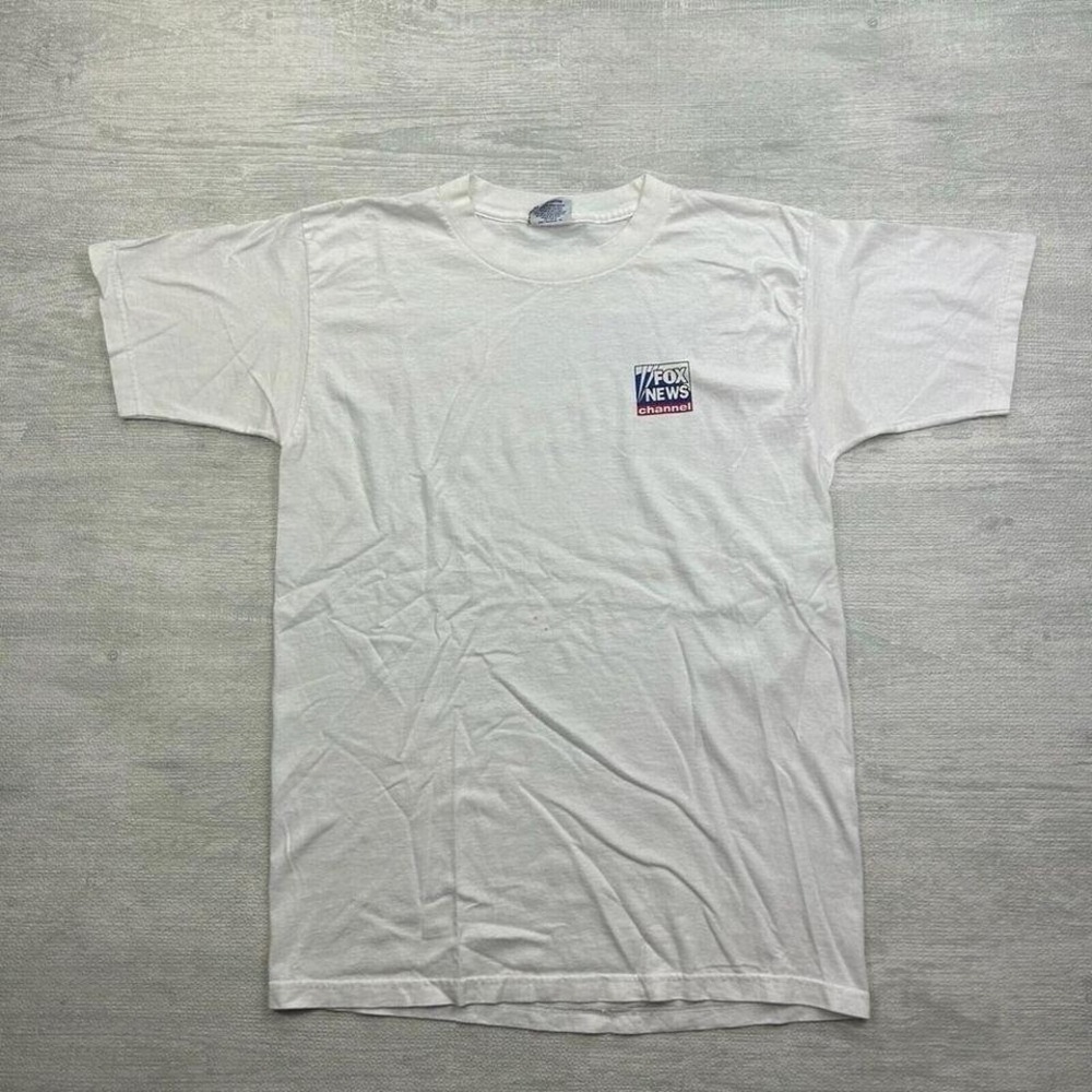 Vintage Fox News Shirt Adult Medium White Republican Media Network America